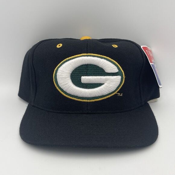Vintage Green Bay Packers Drew Pearson Old English Wool Snapback Hat Cap - NWT - Picture 2 of 14